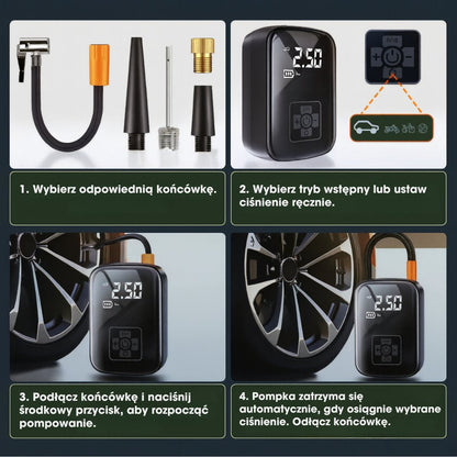 AirGo Pro® - Przenośna elektryczna pompka powietrza