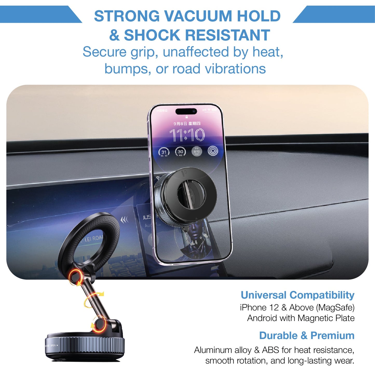 GEARBUZ® MAGMOUNT PRO SOPORTE MAGNÉTICO PARA TELÉFONO