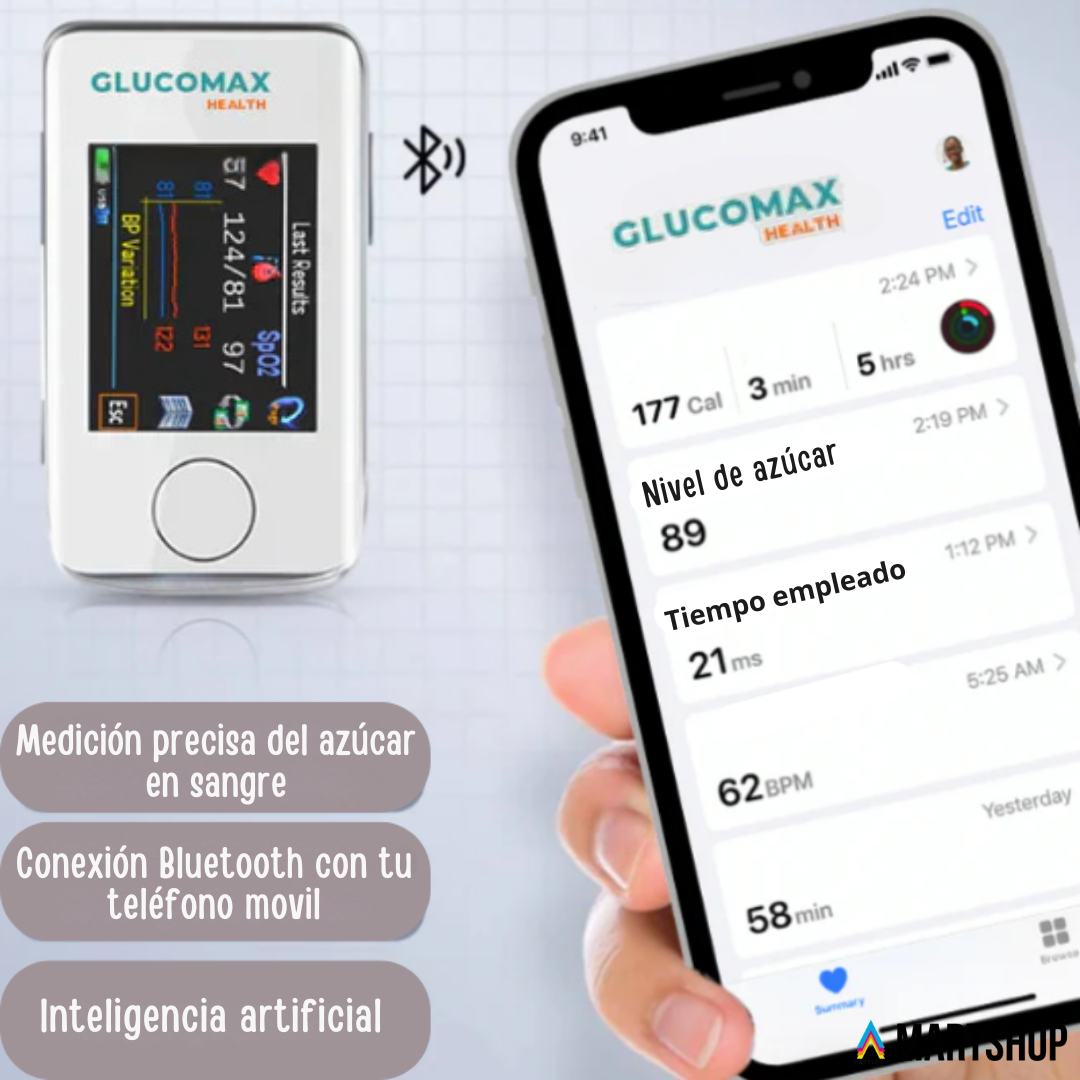 GlucoMax PRO™ – Medidor de Glucosa No Invasivo