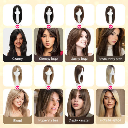 Top Layered Bangs Hairpiece dla kobiet z przerzedzonymi włosami